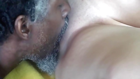 Horny brunette 18+ sex with a man and then gets 18+ orgasm