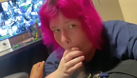 A blonde with a nice body and big tits is getting fucked