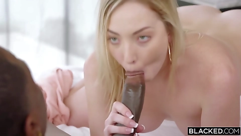 Amateur brunette with big tits creampie on her white cock