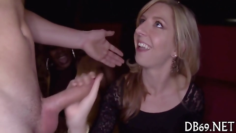 Blonde milf with huge boobs suck and fuck a big dick