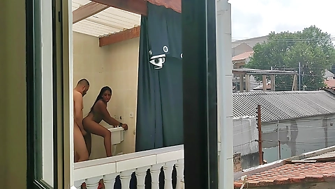 A brunette with a big cock is getting fucked in a big cock