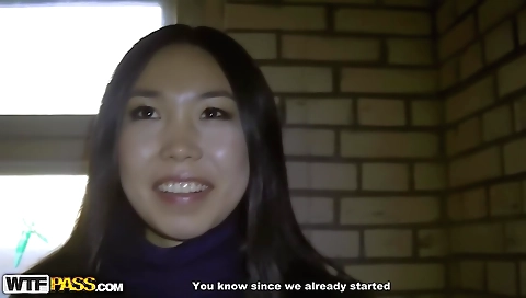 Amateur asian threesome sex video in the outdoor scene