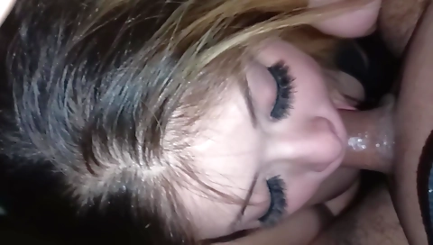 Ebony with a hairy pussy gets fucked in a deepthroat