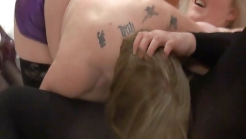 Blonde granny with big natural boobs is having a hot fuck