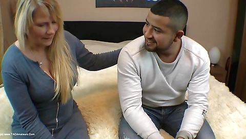 Mature milf and her step daughter are having an intimate sex