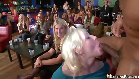 Ebony blonde fucks her pussy with a big black cock