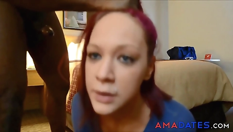 Ebony woman gets big dick sucked and drilled in a facial