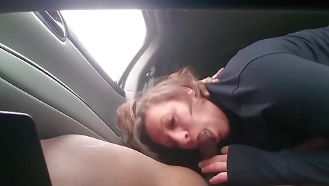 Hot amateur blonde milf gives stepbro her deepthroat