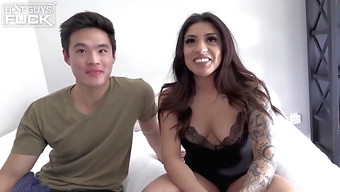 I'm doing a black and red interracial threesome clip