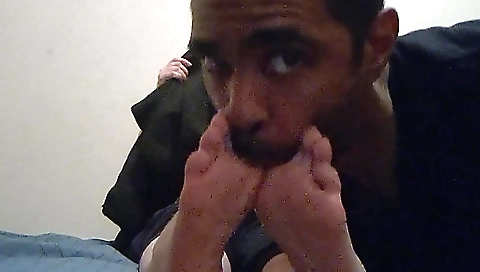 Amateur webcam video featuring a blonde with a big booty