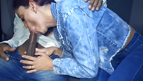 Slutty Brazilian girl gets her pussy deep throated