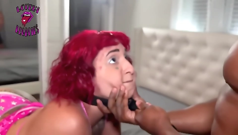 Interracial and big cock anal sex with a redheaded babe