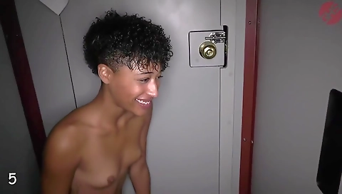 Ebony teen and a black girl are having a threesome