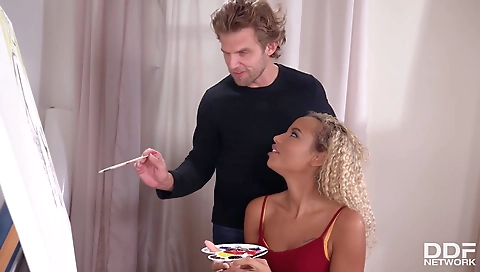 Big cock amateur interracial video with a blonde girl