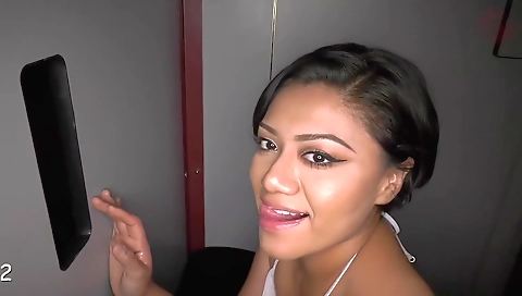 Latina with a hot body is getting her mouth and pussy cocky